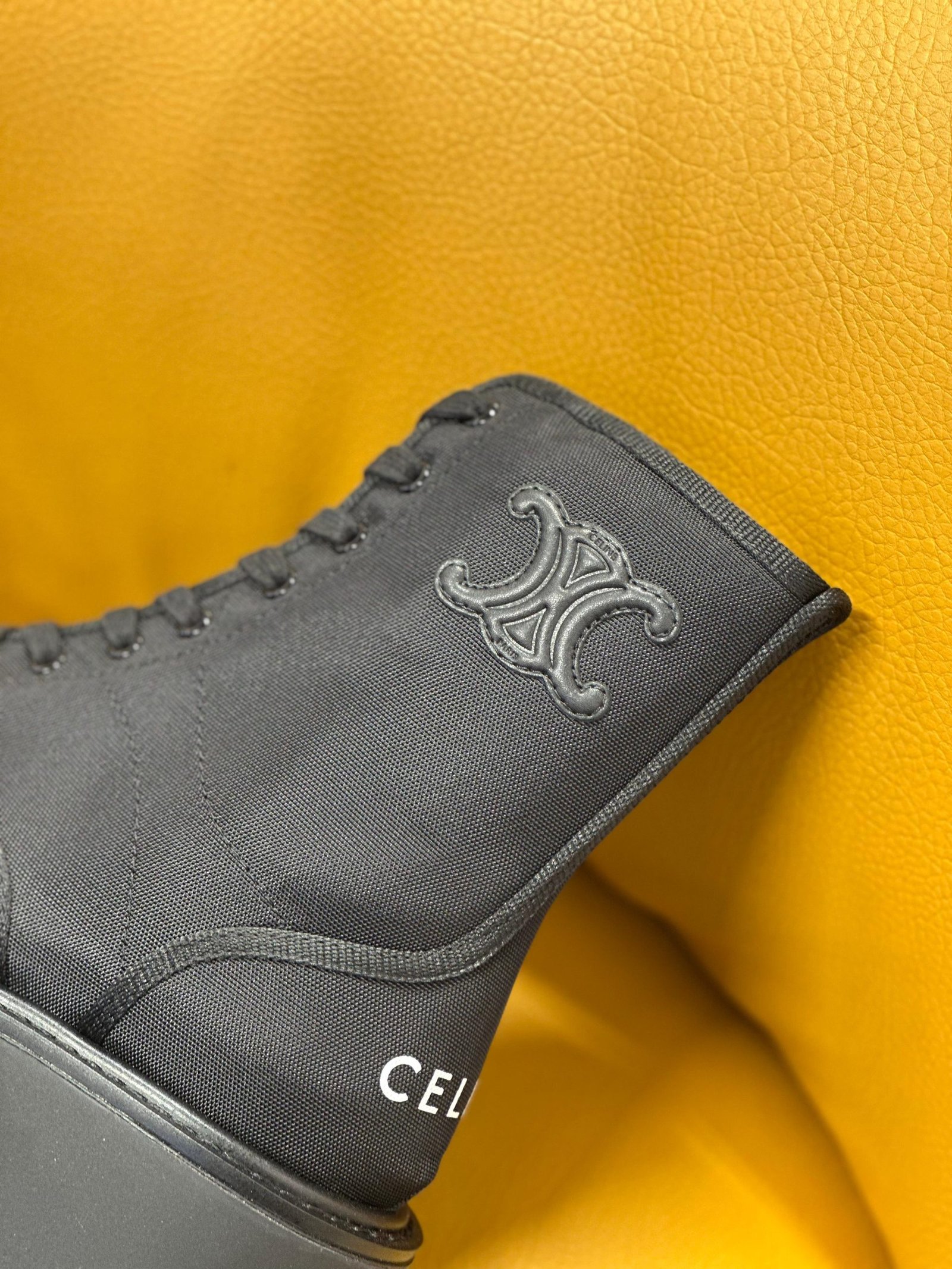 Celine Bulky cloth lace up boot - Image 3