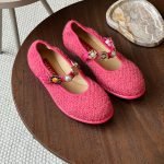 Chanel Mary janes tweed ballet flats - Pink