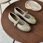 Chanel Mary Janes - Dark Green