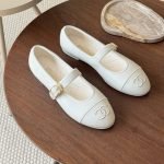 Chanel Mary Janes - White