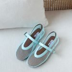 Alaïa Fishnet Ballet Flats - Blue