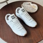 Miu Miu Plume nappa sneakers - White