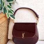 YSL Voltaire 19cm Bag - Maroon