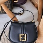 Fendi C'mon mini crossbody 19cm bag - Black
