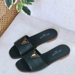 LV Mare Flat Mule - Dark Green