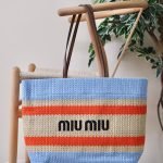 Miu Miu crochet tote bag - Sky Blue