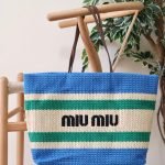Miu Miu crochet tote bag - Blue