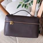 Loro Piana 27cm Bag - Chocolate Brown