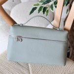 Loro Piana 27cm Bag - Light Gray