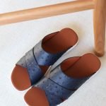 Loro Piana Palm Sandal - Navy ostrich