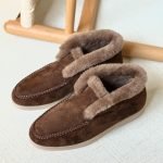 Loro Piana Open Walk Ankle Boot - Women - Dark brown