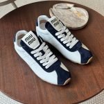 Miu Miu Plume nappa sneakers - Navy