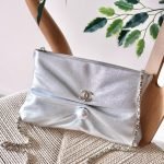 Chanel clutch bag with pearl 24cm - Silver