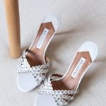 Aquazzura Tequila 10cm mules - White