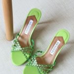 Aquazzura Tequila 10cm mules - Green