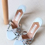 Aquazzura Tequila 10cm mules - Sky Blue