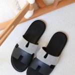 Hermes Izmir Sandal - Black Canvas