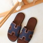 Hermes Izmir Sandal - Navy Canvas