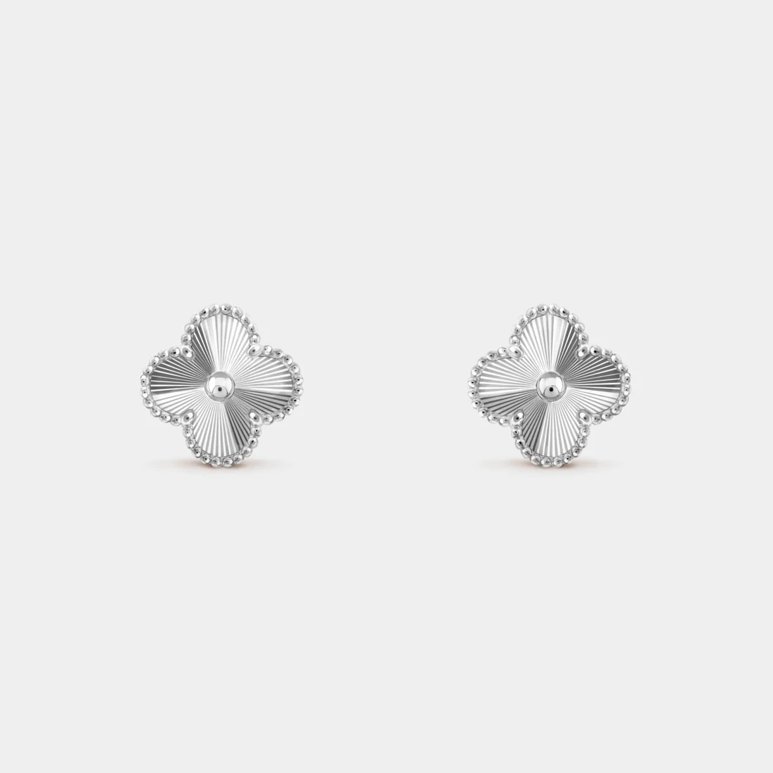 VAN CLEEF & ARPELS Vintage Alhambra Earrings White Gold