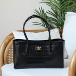Chanel Small Crocodile Tote Bag - Black