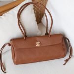 Chanel Small Grained Calfskin Tote Bag - Brown