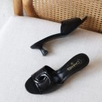 Chanel Mules in Lambskin - Black